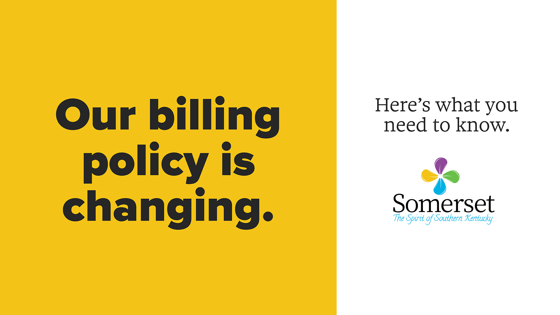 Somerset Utilities makes changes to billing policy City of Somerset