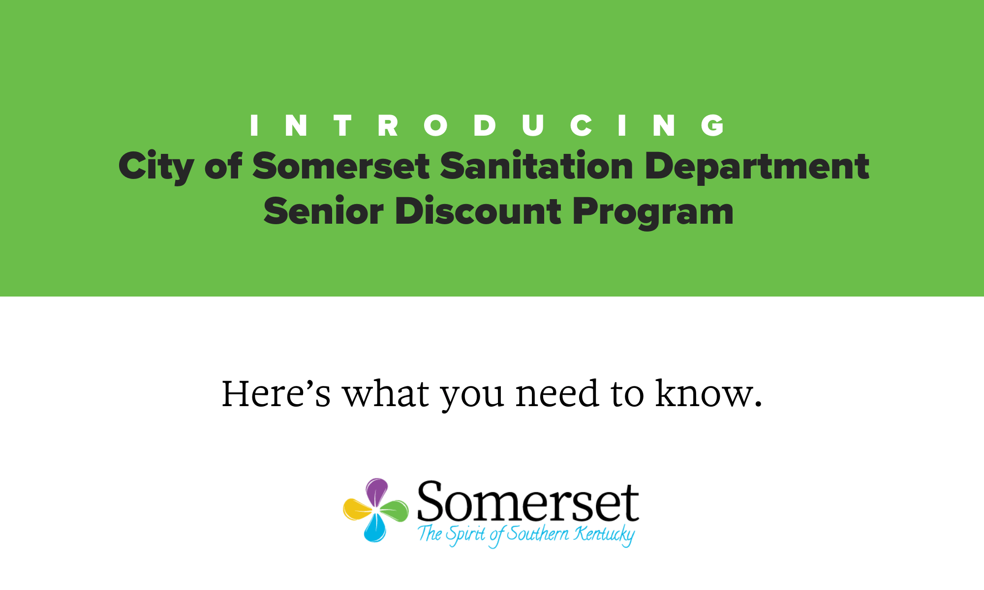 Somerset City Council approves senior sanitation discount City of